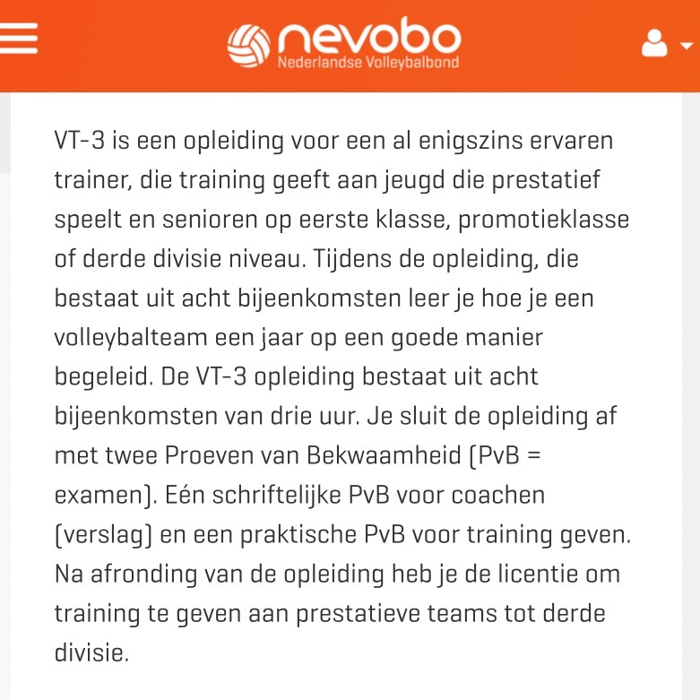VT3 uitleg Nevobo