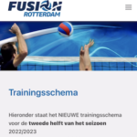 Nieuw trainingsschema jan 2023